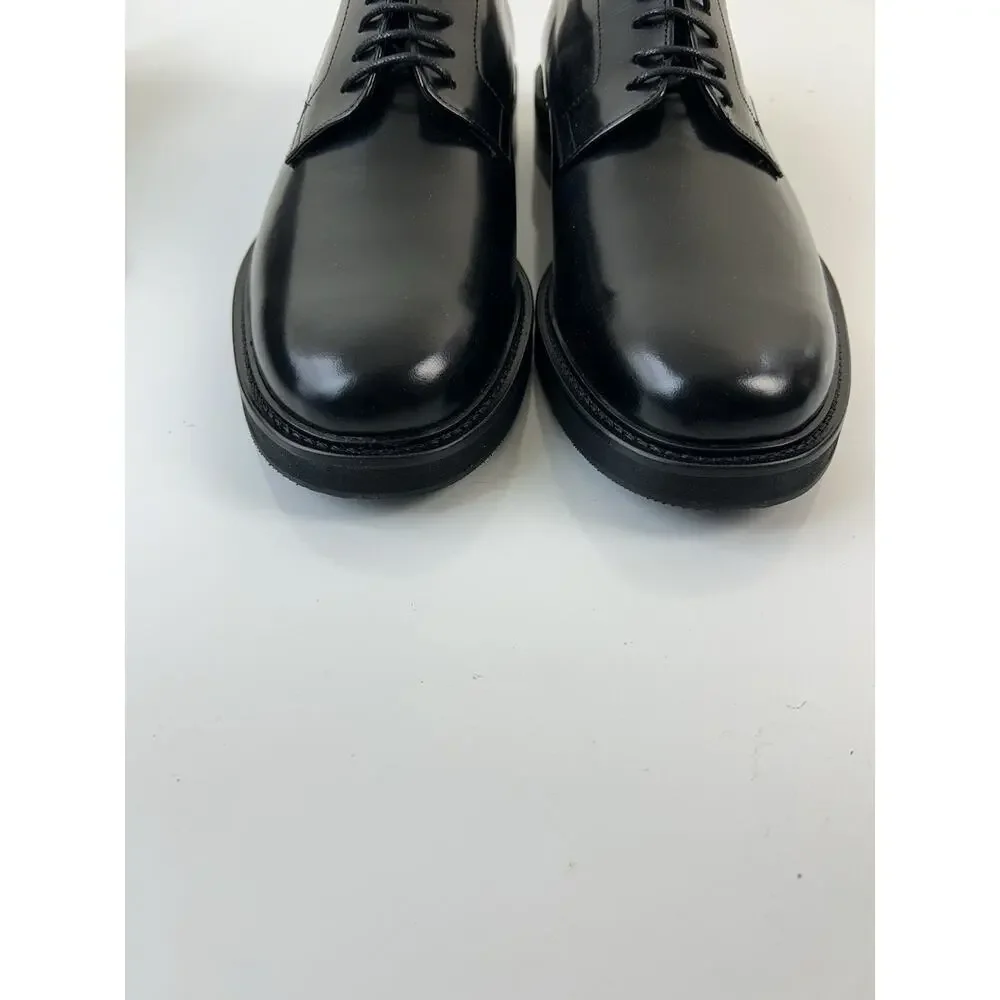 Banana Republic Mens Derby Dress Shoes Sz 11 Leather Made In Portugal Black